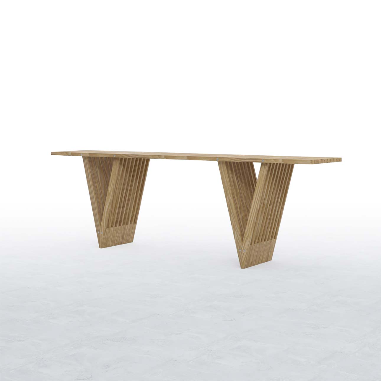 EXA デッキテーブル 幅2400×奥行435mm / 木製アウトドアテーブル
