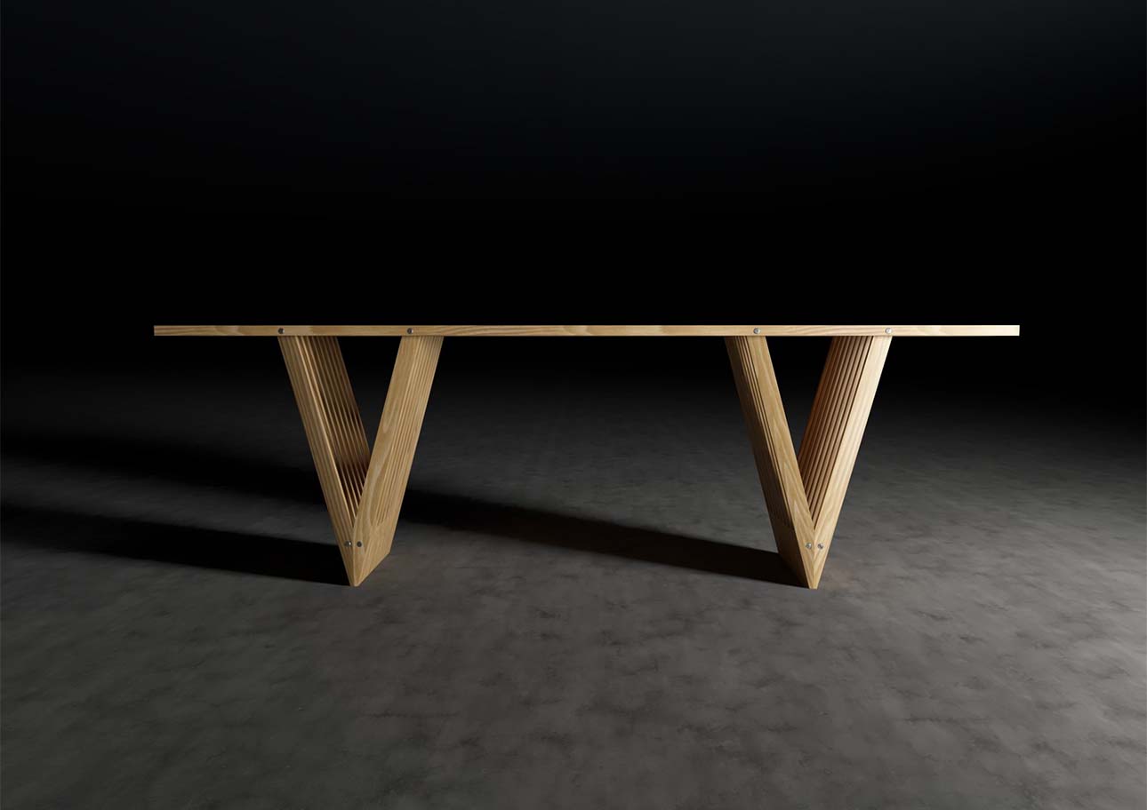 EXA デッキテーブル 幅2400×奥行435mm 木製 組み立て式 アウトドアテーブル 屋外テーブル ガーデンテーブル