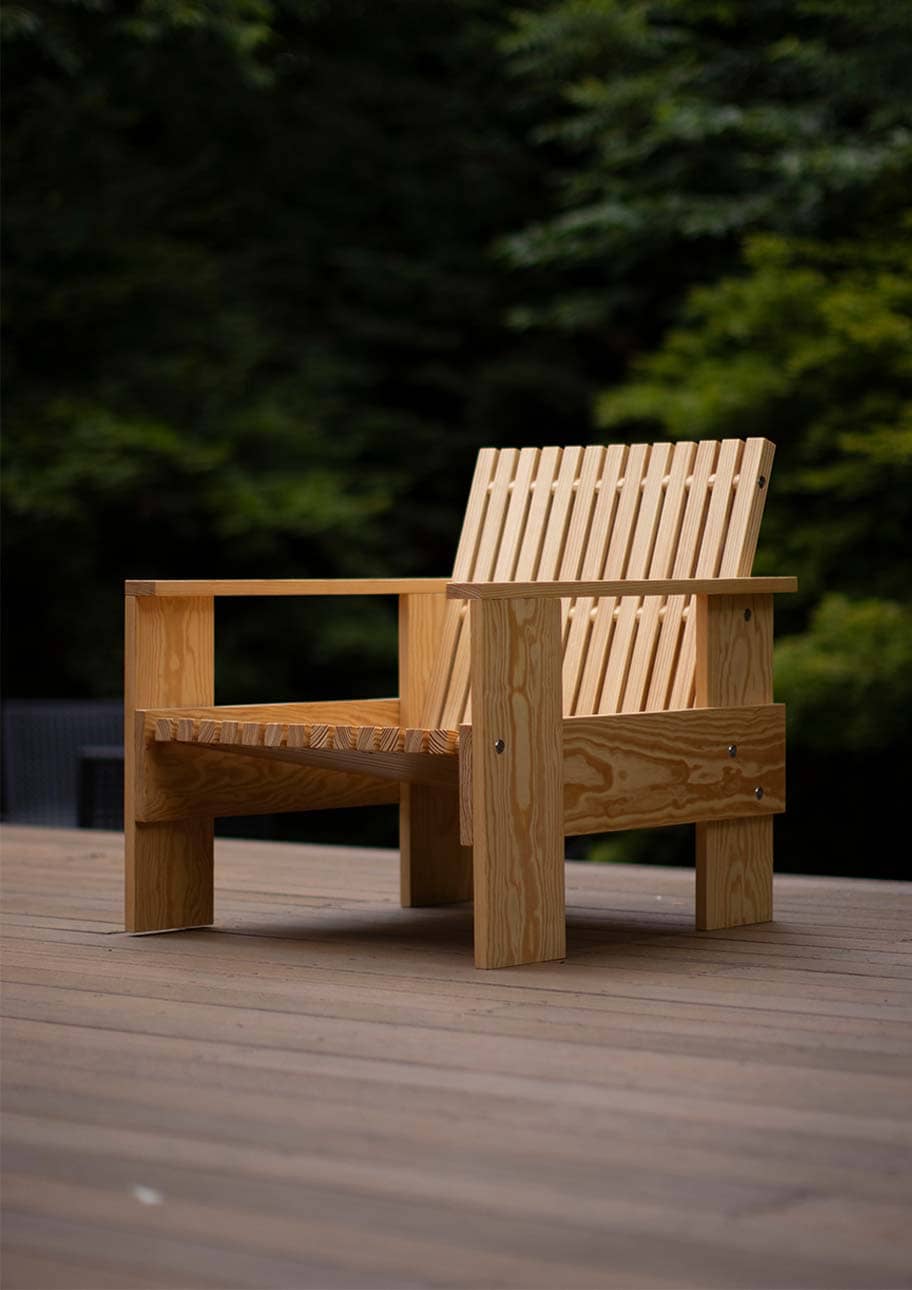 EXA クレイトチェア 木製 椅子 アウトドアチェア 屋外チェア