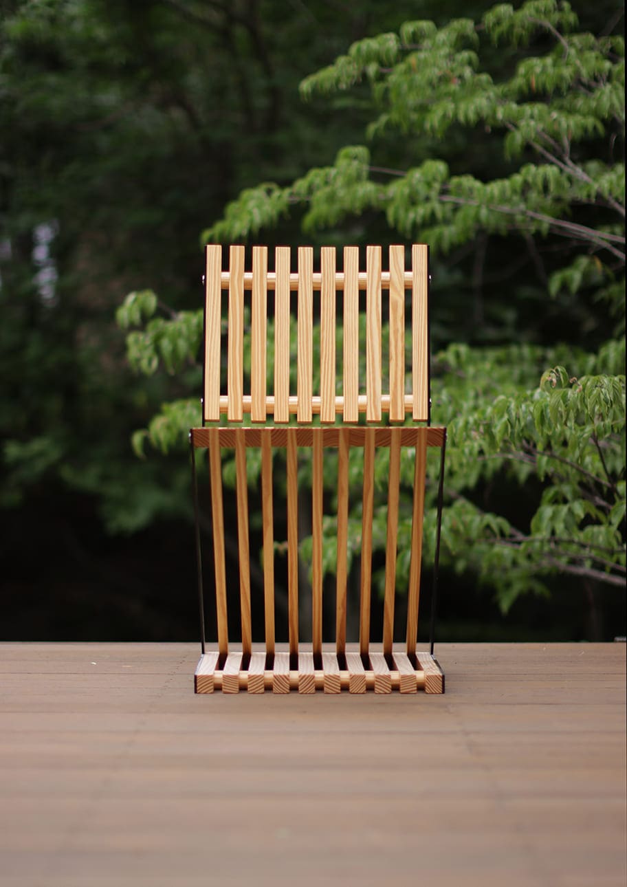 EXA ジグザグチェア 木製 椅子 アウトドアチェア 屋外チェア