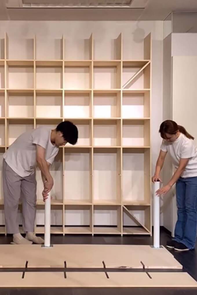 クリエイティブな家具 組み立て式で移動も容易