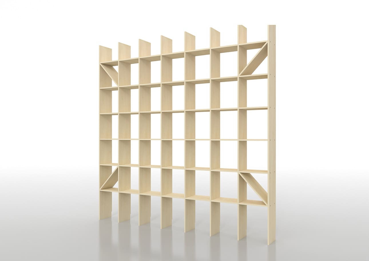 Shelf 壁一面の本棚 奥行250mm 縦7コマ×横7コマ