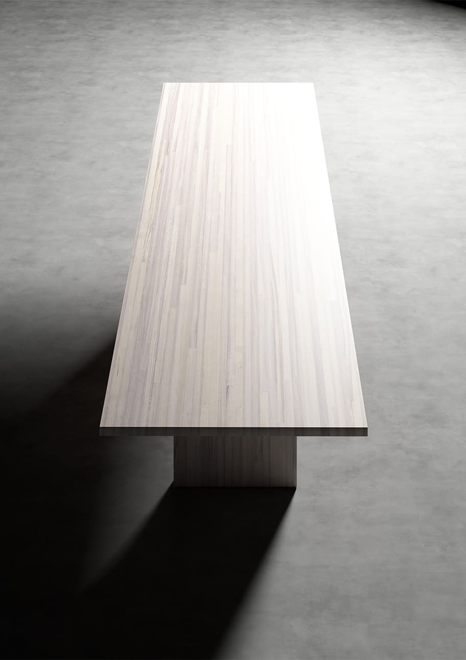 ダイニングテーブル 木製脚 幅2400 奥行900 天然木 無垢集成材 6人掛け 8人掛け シンプル スタイリッシュ モダン おしゃれ 大型 大きい
