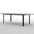 Tavola 作業テーブル スチール脚（SL） 幅2400×奥行900㎜ スプルス積層パネル（浮造り調）