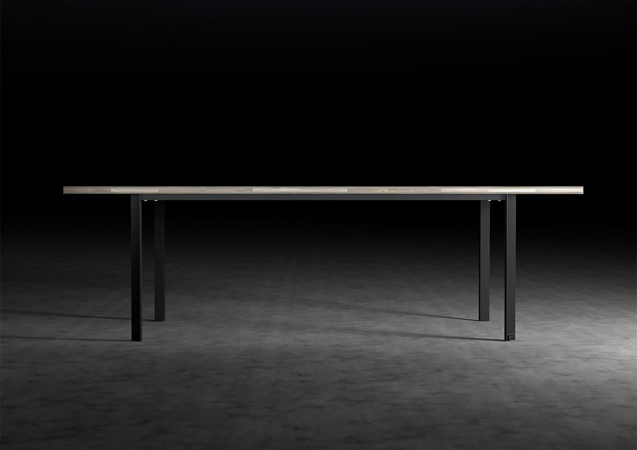作業テーブル スチール脚（SL） 幅2400 奥行900 スプルス積層材 ダイニングテーブル シンプル スタイリッシュ モダン おしゃれ 大型 大きい