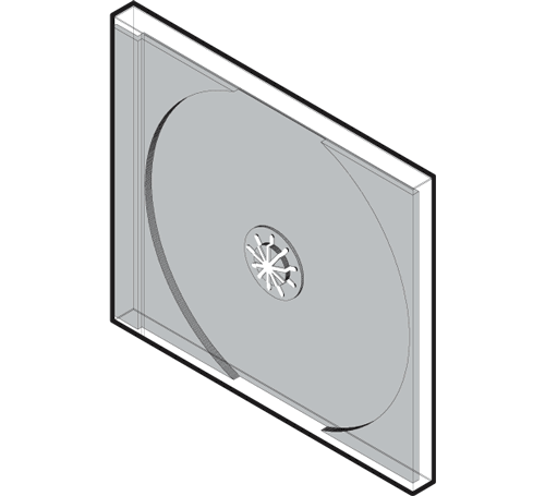 CDプラケース（ジュエルケース）1枚用 10mm厚 100枚セット|メディア