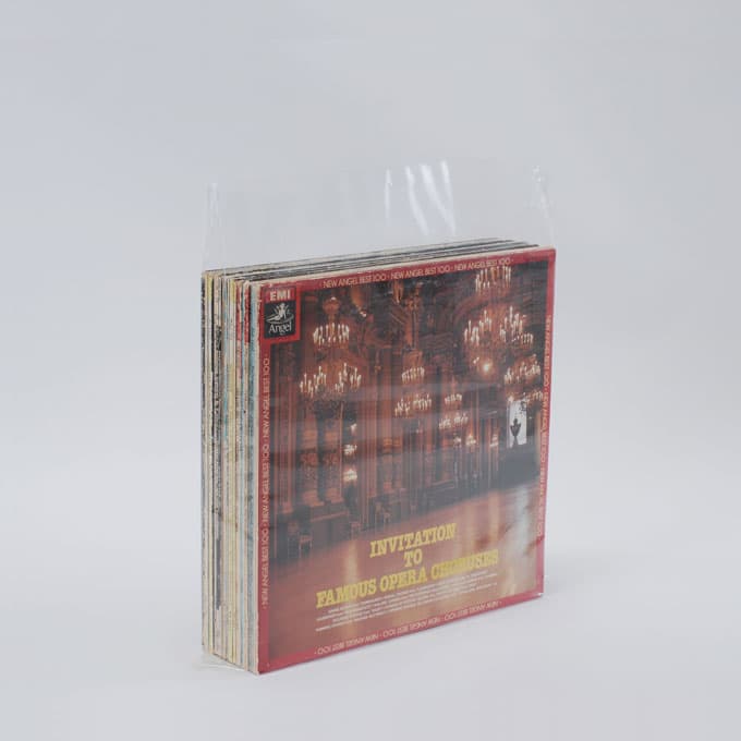LPレコード外袋（レコードカバー）PP製 透明 大（LP約15枚）500枚 