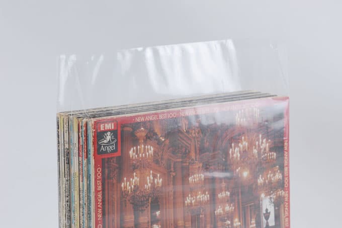 LPレコード外袋（レコードカバー）PP製 透明 大（LP約15枚）500枚