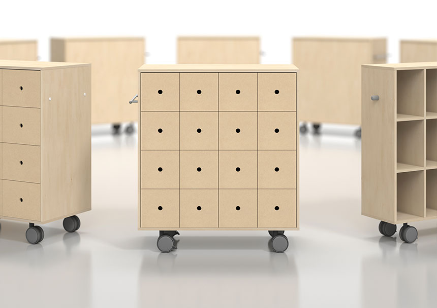 キャスター付き収納カート 標準タイプ