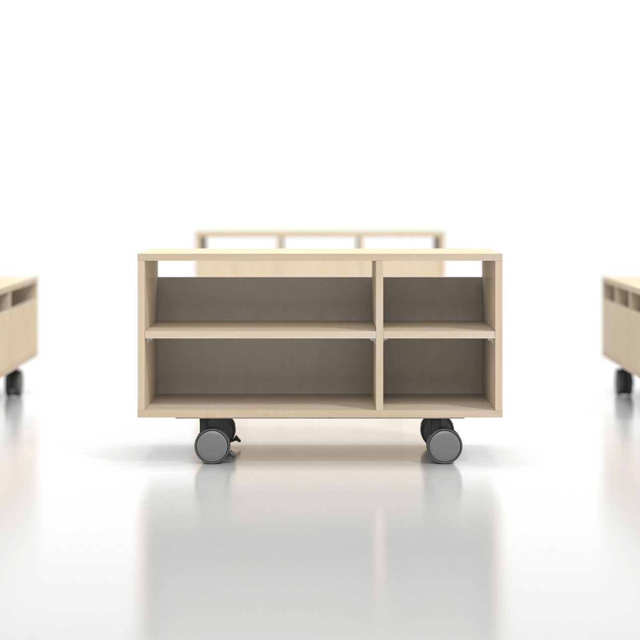 Storage Cart キャスター付きプリンター台 2段タイプ(A3用紙収納)