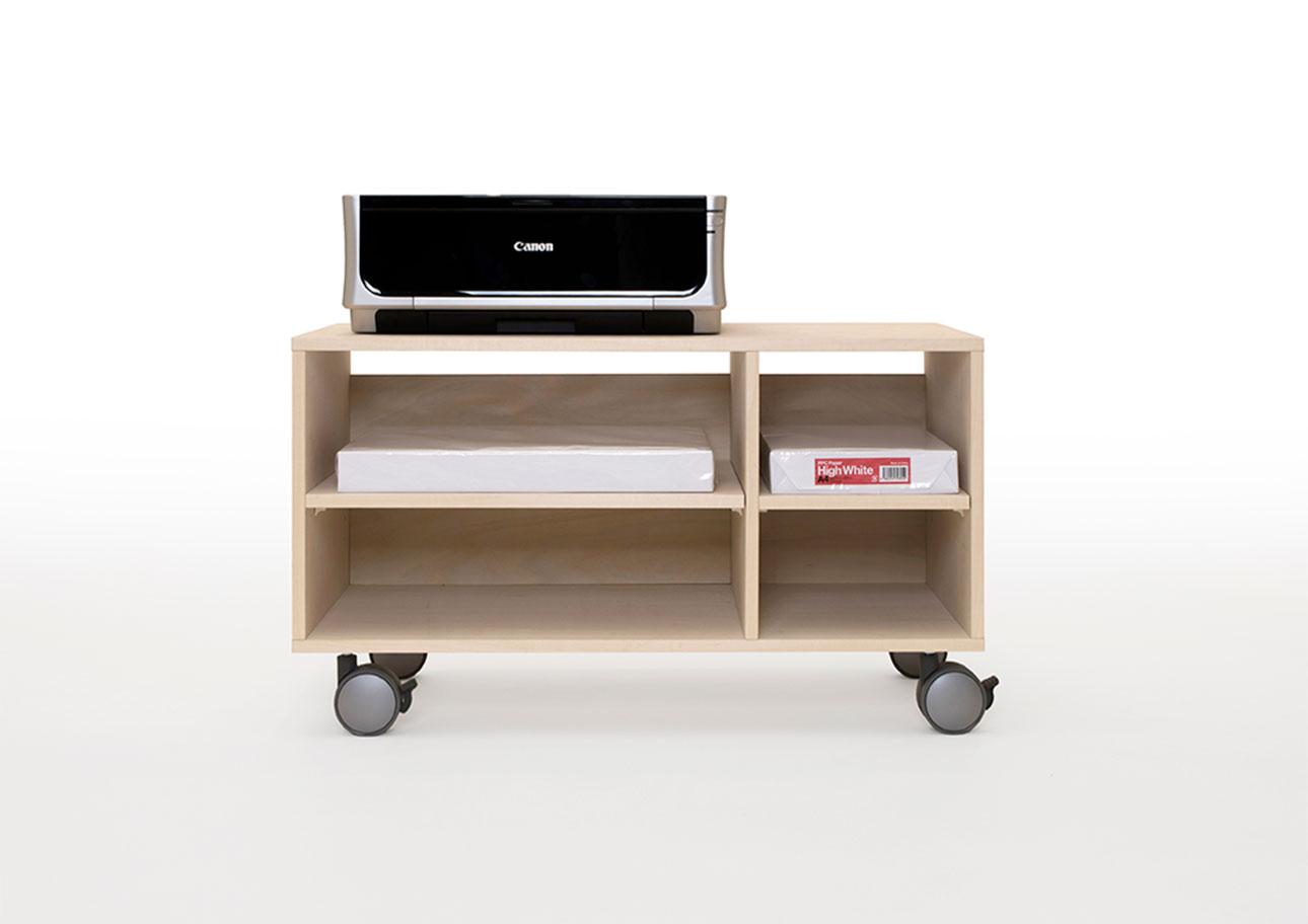 Storage Cart キャスター付きプリンター台 2段タイプ(A3用紙収納)