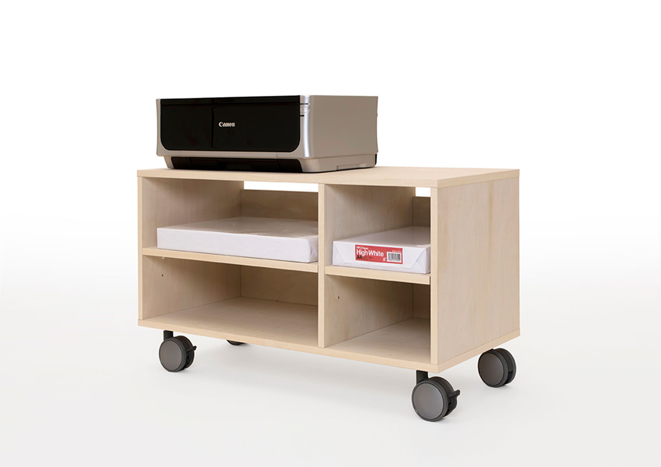 Storage Cart キャスター付きプリンター台 2段タイプ(A3用紙収納)