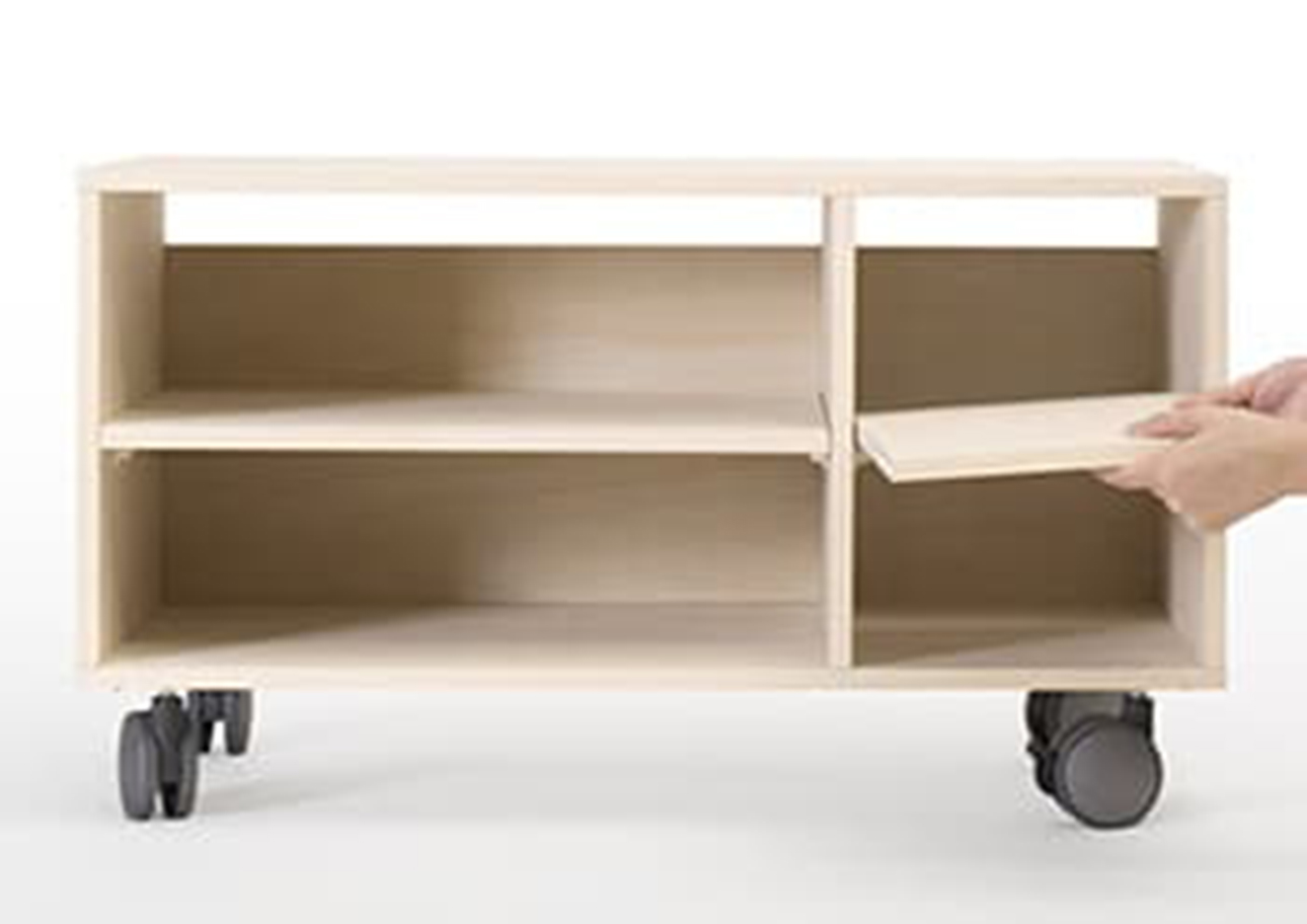 Storage Cart キャスター付きプリンター台 2段タイプ(A3用紙収納)