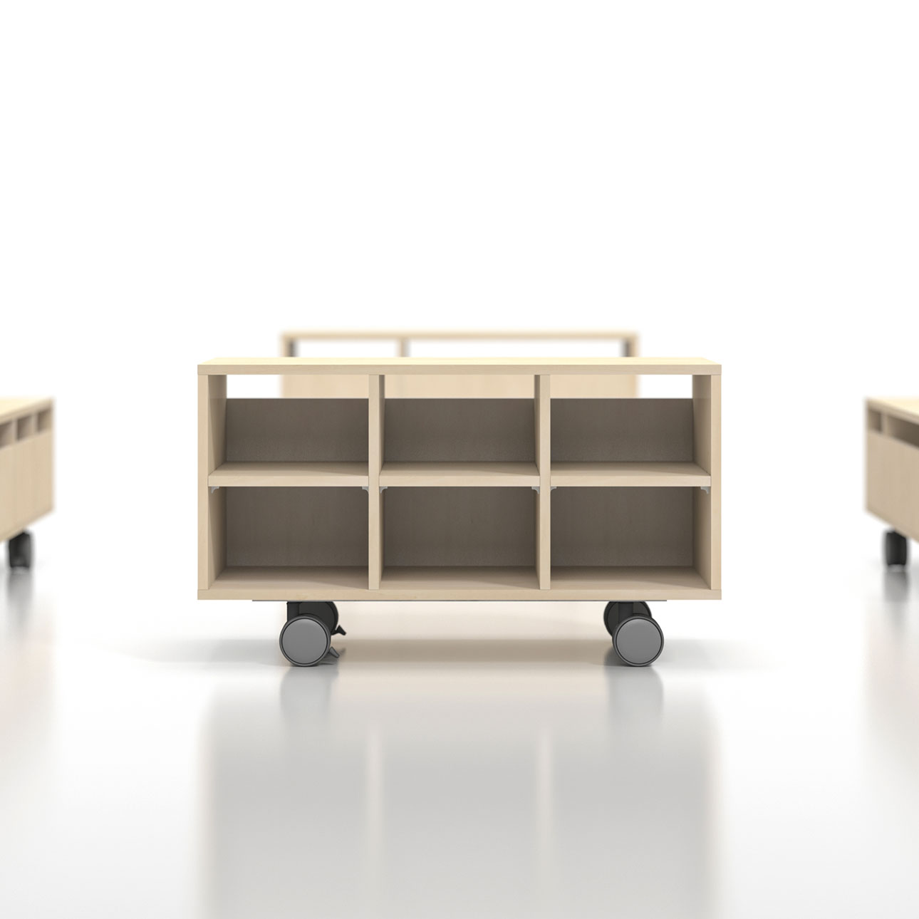 Storage Cart キャスター付きプリンター台 2段タイプ(A4用紙収納)