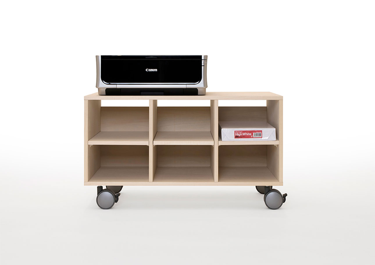 Storage Cart キャスター付きプリンター台 2段タイプ(A4用紙収納)