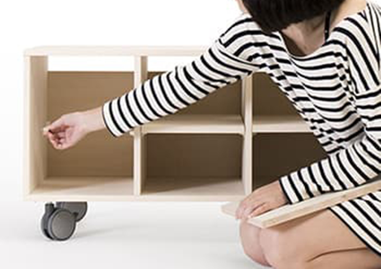 Storage Cart キャスター付きプリンター台 1段タイプ(A4用紙収納)