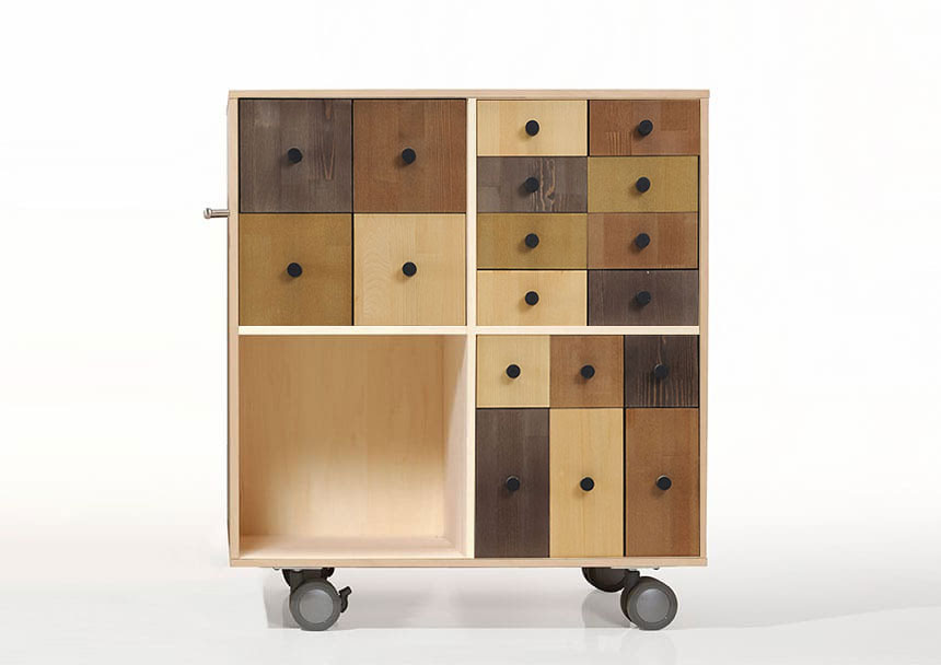 キャスター付き カラーチェスト 自分で組み合わせ