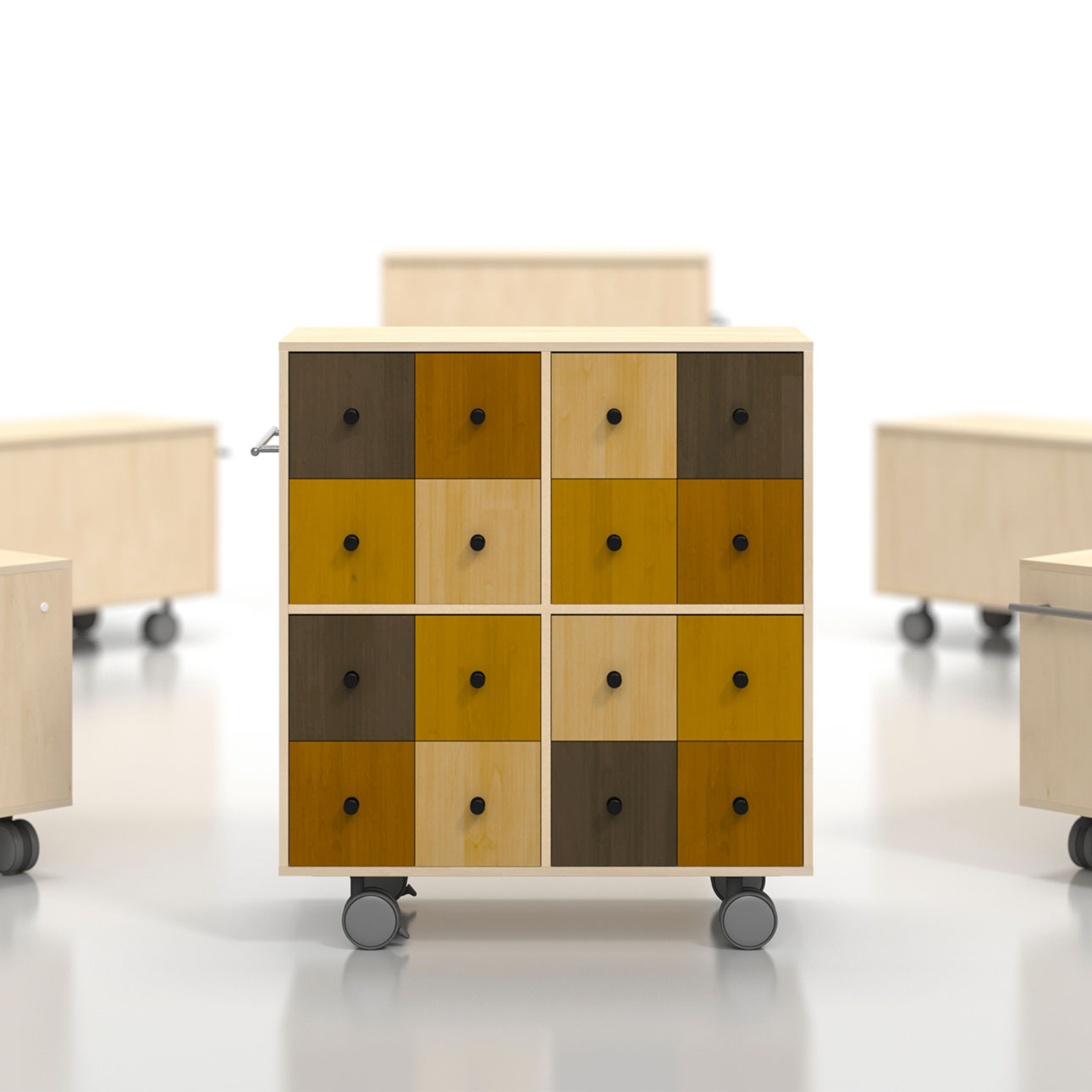 Storage Cart キャスター付き収納カート CDチェスト 4段×4列