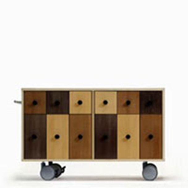 Storage Cart キャスター付き 小物チェスト 6列 ロータイプ