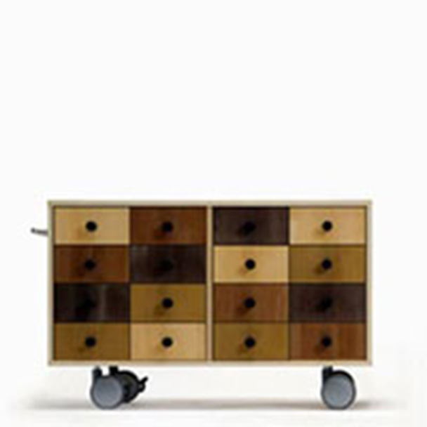 Storage Cart キャスター付き 小物チェスト 4列 ロータイプ