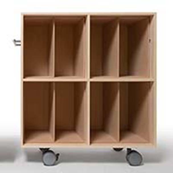 SC-D2 Storage Cart キャスター付き レコード収納カート 仕切り付き 2列 ハイタイプ