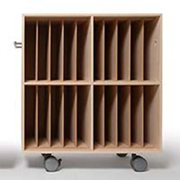 SC-D Storage Cart キャスター付き レコード収納カート 仕切り付き 5列 ハイタイプ