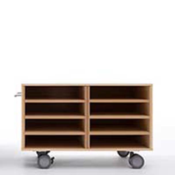 SCH-G Storage Cart キャスター付き A4書類・ファイル収納カート 4段 ロータイプ