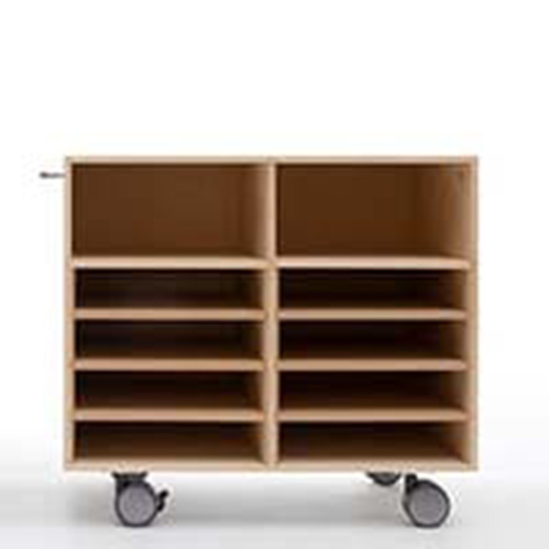 SCM-G Storage Cart キャスター付き A4書類・ファイル収納カート 4段 ミドルタイプ