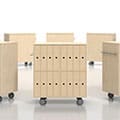 Storage Cart キャスター付き収納カート 標準タイプ ファイルボックス 2段×8列