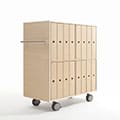 Storage Cart キャスター付き収納カート 標準タイプ ファイルボックス 2段×8列