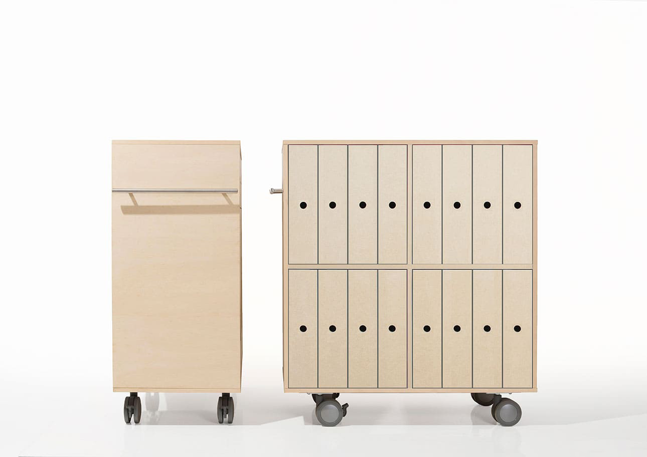 Storage Cart キャスター付き収納カート 標準タイプ ファイルボックス 2段×8列