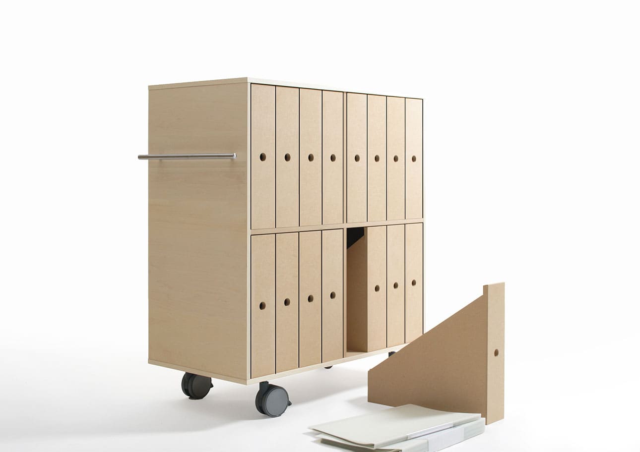 Storage Cart キャスター付き収納カート 標準タイプ ファイルボックス 2段×8列