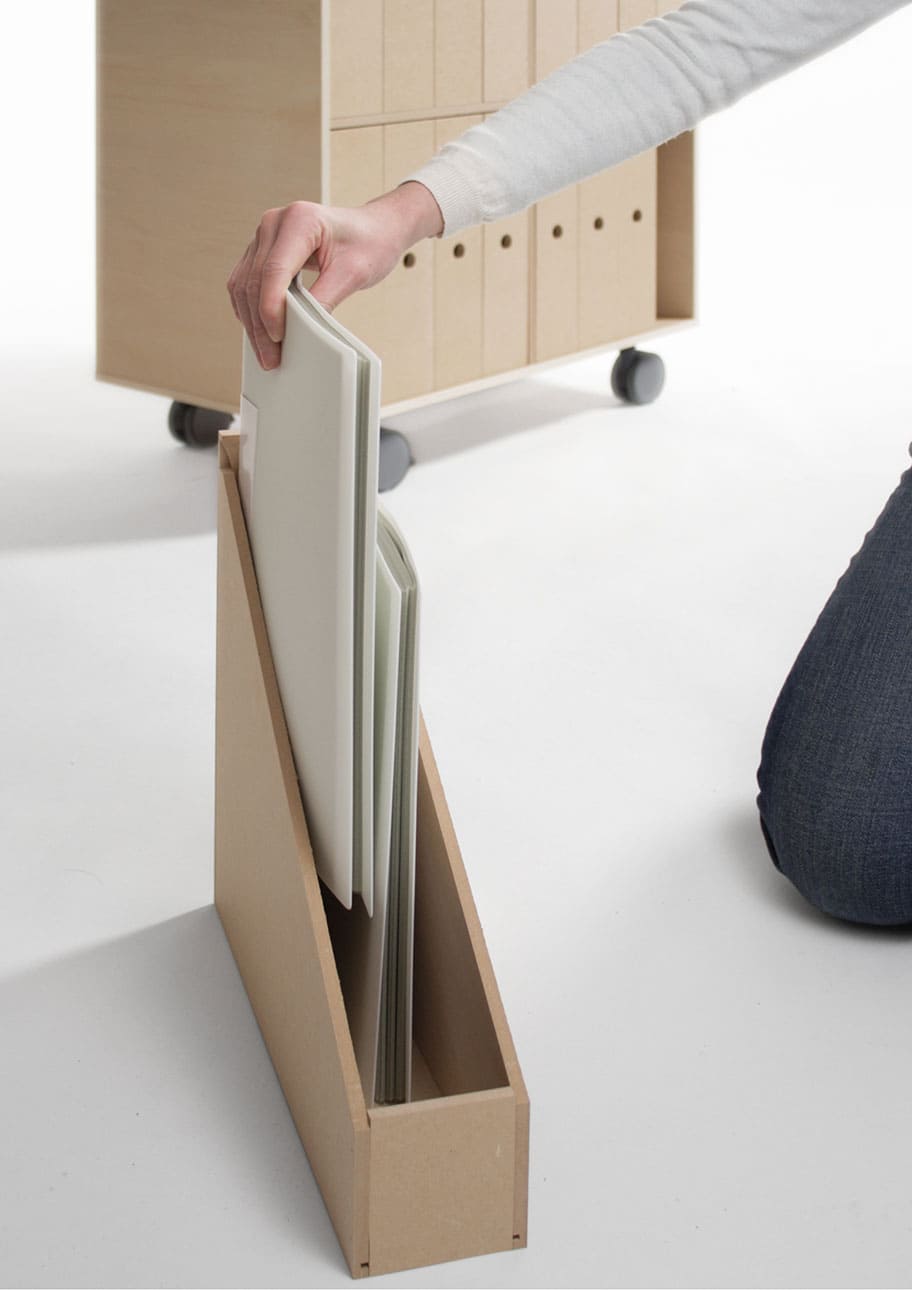 Storage Cart キャスター付き収納カート 標準タイプ ファイルボックス 2段×8列