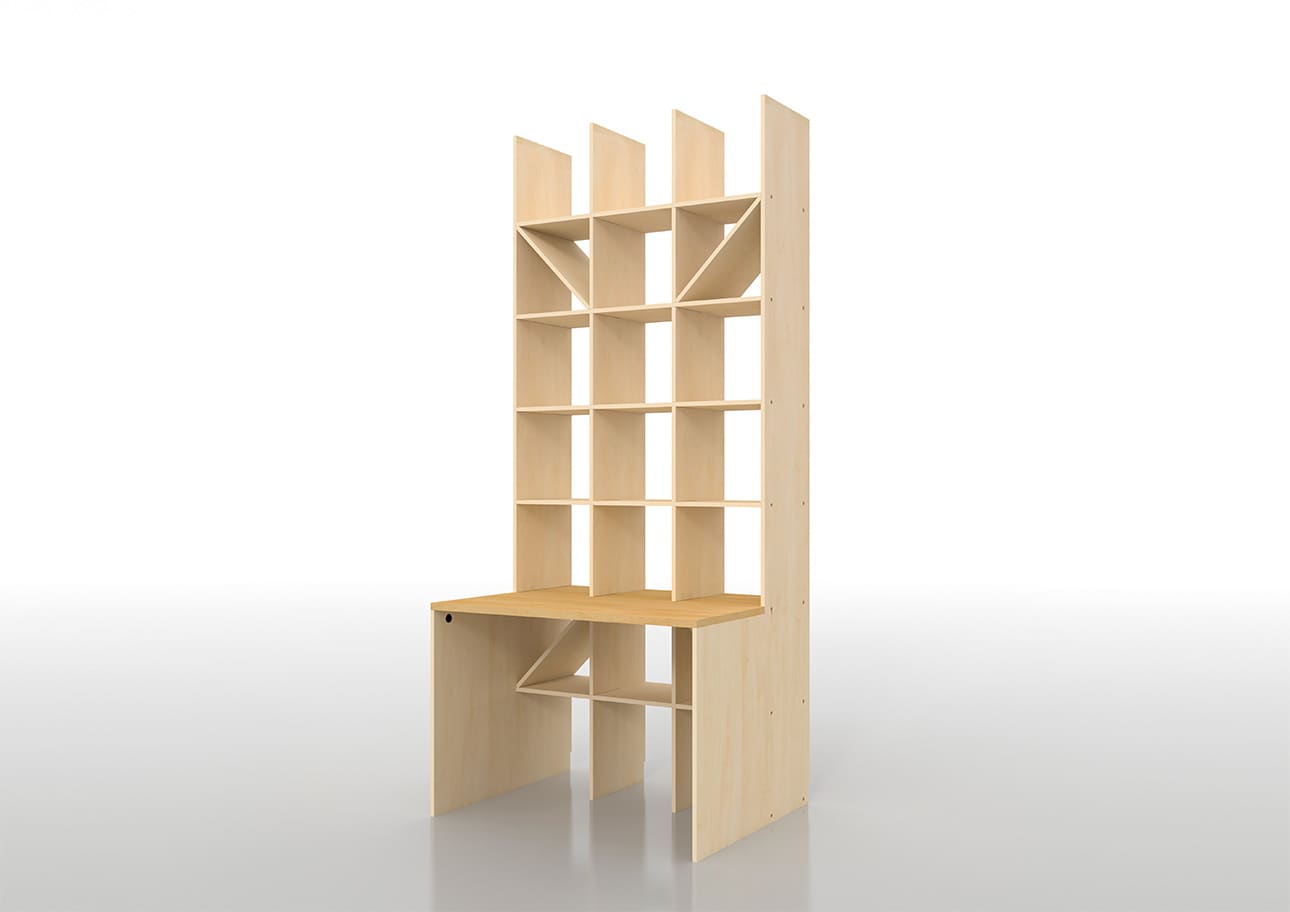 Shelf カウンター付き本棚 奥行350mm 縦7コマ×横3コマ