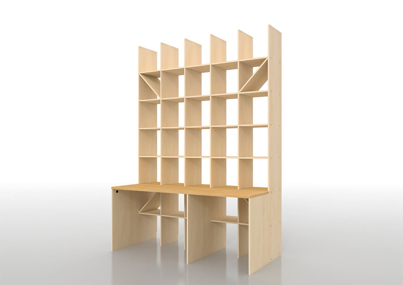 Shelf カウンター付き本棚 奥行350mm 縦7コマ×横5コマ