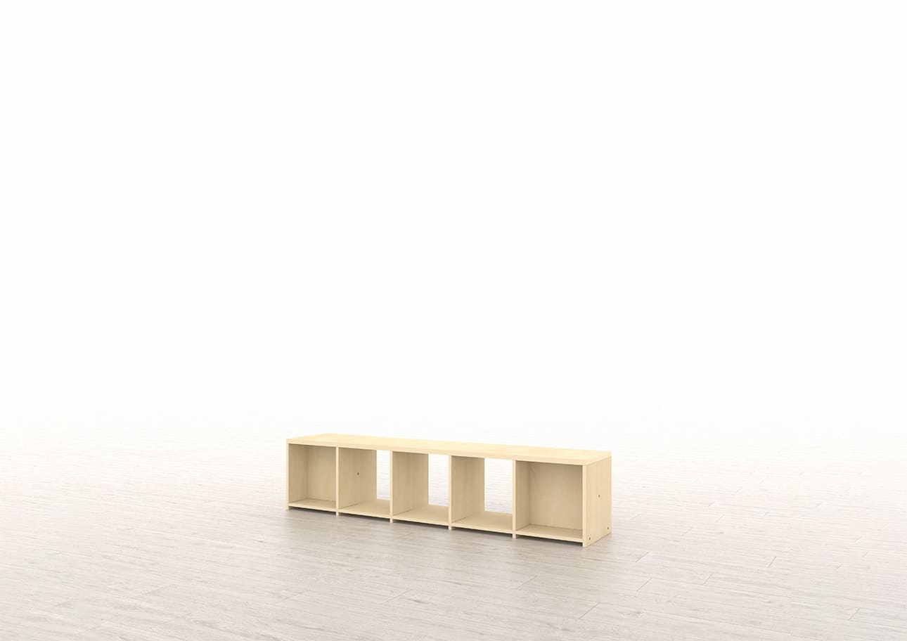 Shelf ロータイプ本棚 奥行350mm 縦1コマ×横5コマ