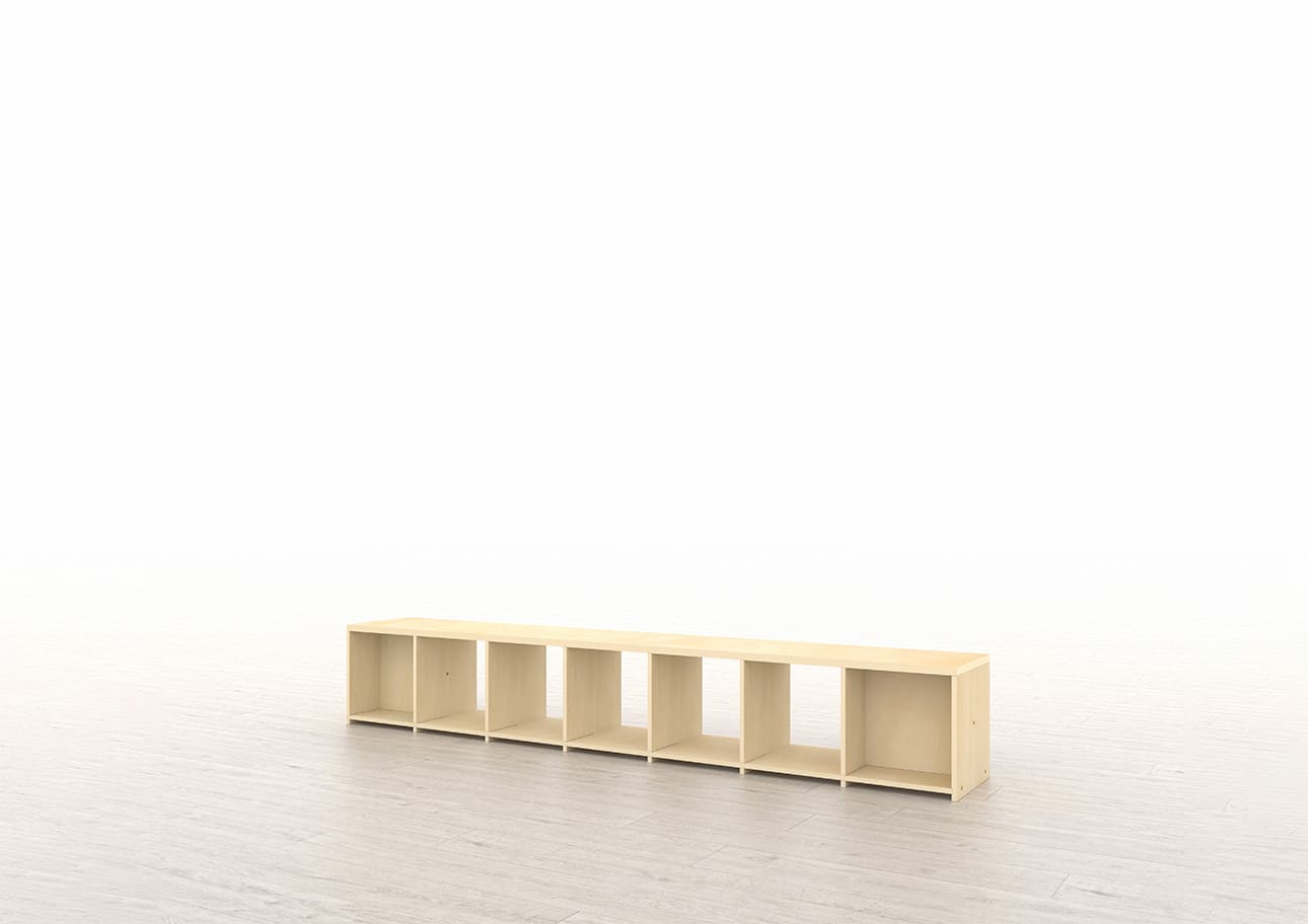 Shelf ロータイプ本棚 奥行350mm 縦1コマ×横7コマ