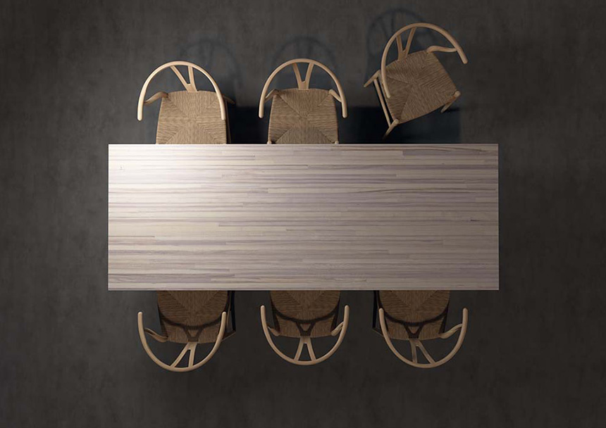 Tavola ダイニングテーブル 木製脚 天然木 無垢集成材 シンプル スタイリッシュ モダン おしゃれ インテリア