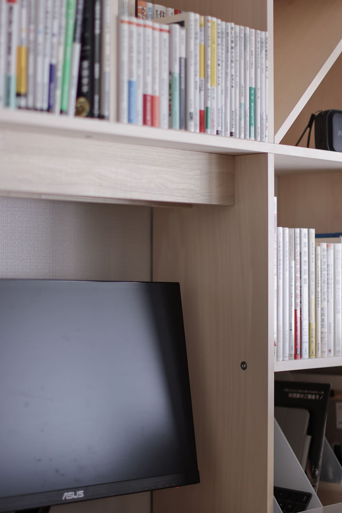 夫婦共有の書斎の本棚 - Shelf カウンター付き本棚 - お客様事例